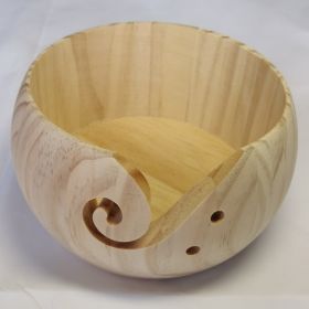 Wooden Bowl Household Wool Storage Bowl (Option: No Paint)