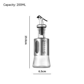 Kitchen Storage Bottle Cooking Oil Vinegar Seasoning Bottle Glass (Option: Other-200ML Scale Model)